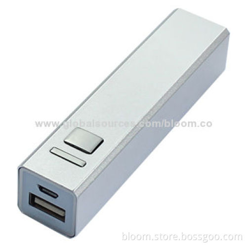 Aluminum Mobile Battery Charger with LED Battery Display, 2,200mAh CapacityNew